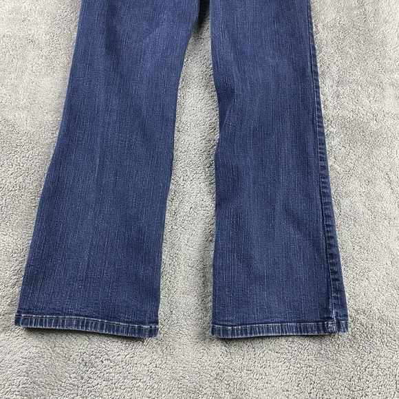 Levis Straight Jeans Womens 4 Short Blue Dark Wash Low Rise - Picture 9 of 15